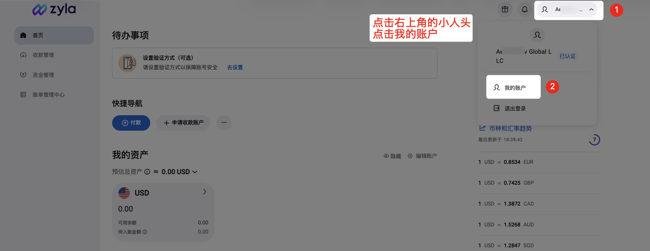 美国主体注册Zyla（美国版万里汇）